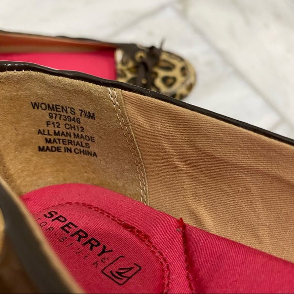 SPERRY Leopard Print Size 7.5 - Picture 8 of 8